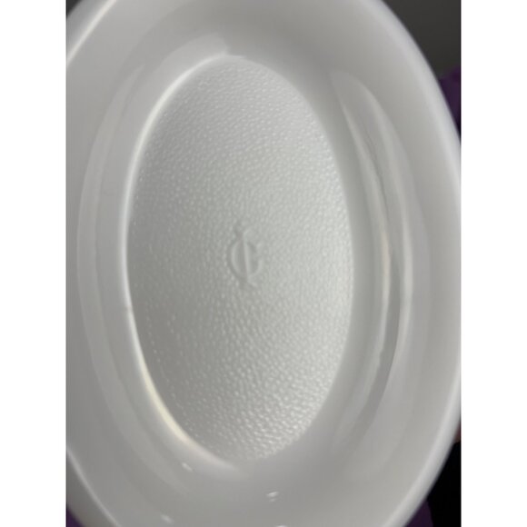 Vintage Imperial Milk Glass Rooster on Nest Dish Open Lattice Edge Bowl Farm - Picture 10 of 13